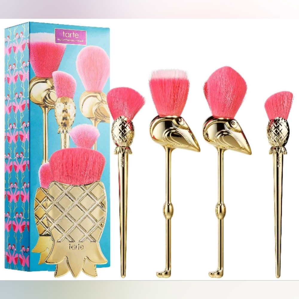 Tarte NIB Lets Flamingle Brush Set